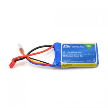 450mAh 3S 11.1V 30C LiPo, 18AWG JST